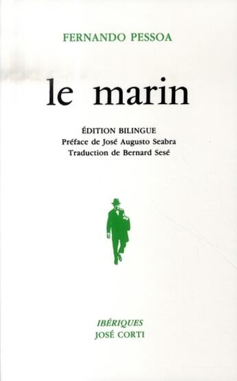 Couverture du livre « Le marin » de Fernando Pessoa aux éditions Corti
