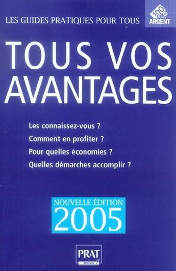 Couverture du livre « Tous vos avantages (édition 2005) » de  aux éditions Prat
