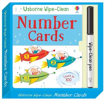 Couverture du livre « Wipe-clean : number cards » de Felicity Brooks aux éditions Usborne