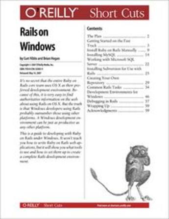 Couverture du livre « Rails on Windows » de Curt Hibbs aux éditions O Reilly