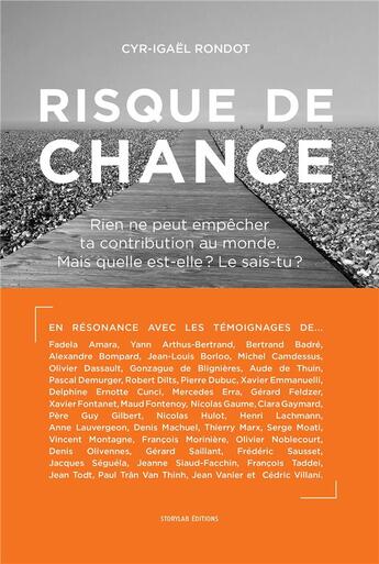 Couverture du livre « Risque de chance » de Cyr-Igael Rondot aux éditions Storylab