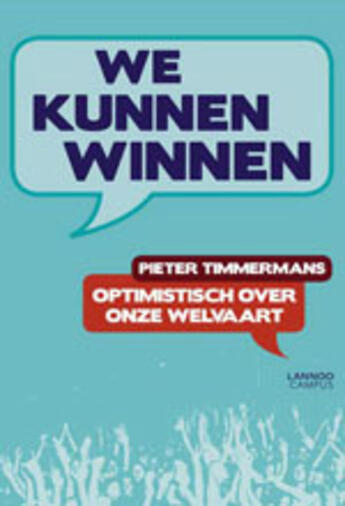 Couverture du livre « We kunnen winnen » de Pieter Timmermans aux éditions Uitgeverij Lannoo