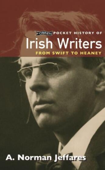 Couverture du livre « O'Brien Pocket History of Irish Writers » de Jaffares A Norman aux éditions The O'brien Press Digital
