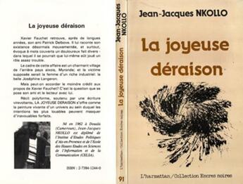 Couverture du livre « Le joyeuse déraison » de Jean-Jacques Nkollo aux éditions L'harmattan