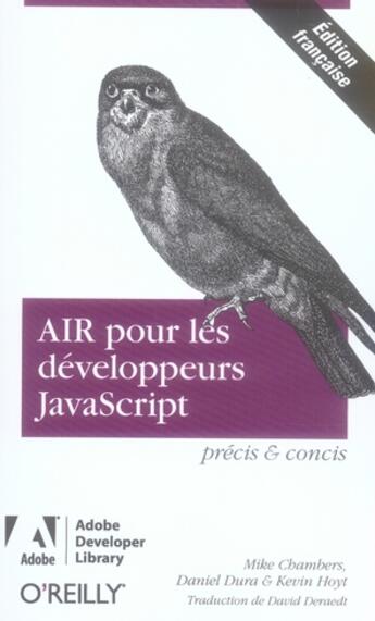 Couverture du livre « Air pour les developpeurs javascript precis et concis » de Chambers aux éditions O Reilly France