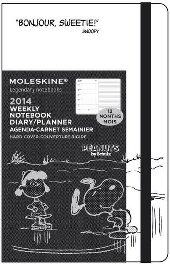 Couverture du livre « Agenda 2014 peanuts semainier carnet blanc poche » de Moleskine aux éditions Moleskine Papet