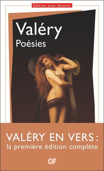 Couverture du livre « Valéry, poésies » de Paul Valery aux éditions Flammarion