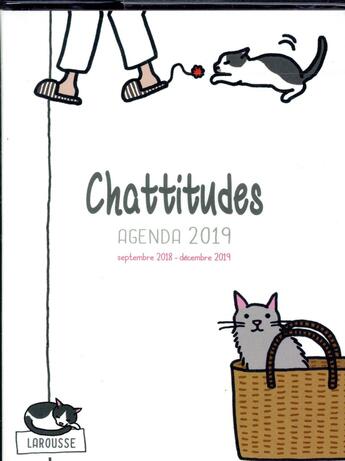 Couverture du livre « Chattitudes agenda (édition 2019) » de  aux éditions Larousse