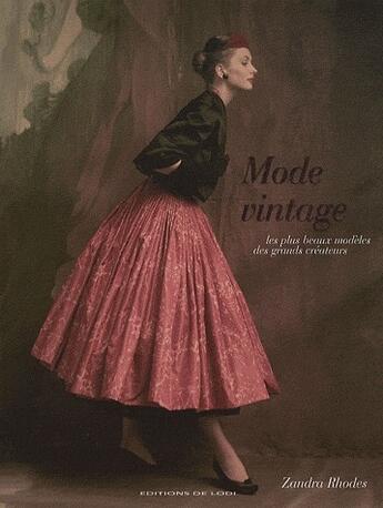 Couverture du livre « Mode vintage » de Zandra Rhodes aux éditions De Lodi