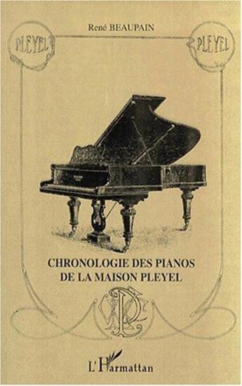 Couverture du livre « Chronologie des pianos de la maison Pleyel » de Rene Beaupain aux éditions L'harmattan