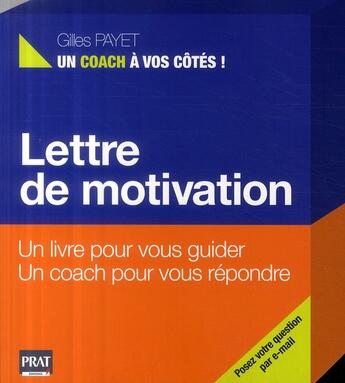Couverture du livre « Lettre de motivation » de Payet Gilles aux éditions Prat Prisma