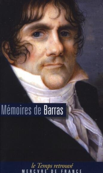 Couverture du livre « Mémoires de Barras » de Barras aux éditions Mercure De France