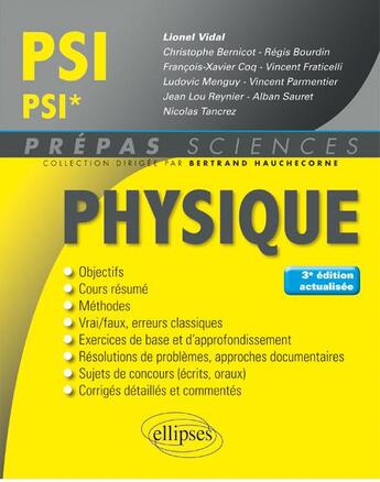 Couverture du livre « PSI ; physique (3e édition) » de  aux éditions Ellipses