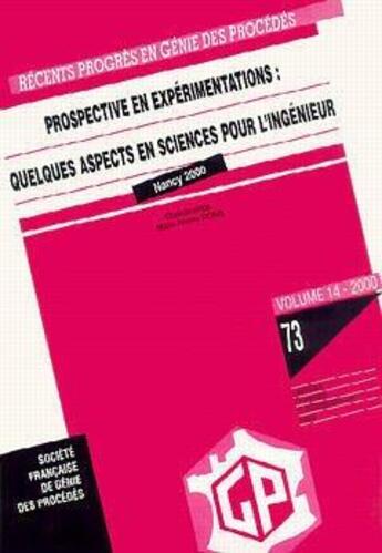 Couverture du livre « Recents progres en genie des procedes » de Gfgp aux éditions Societe Francaise De Genie Des Procedes