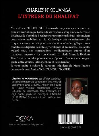 Couverture du livre « L'Intruse du Khalifat » de Nkouanga Charles aux éditions La Doxa