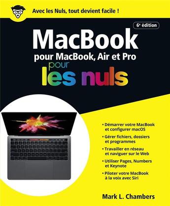 Couverture du livre « Macbook pour MacBook, Air et Pro pour les nuls (6e édition) » de Mark L. Chambers aux éditions First Interactive