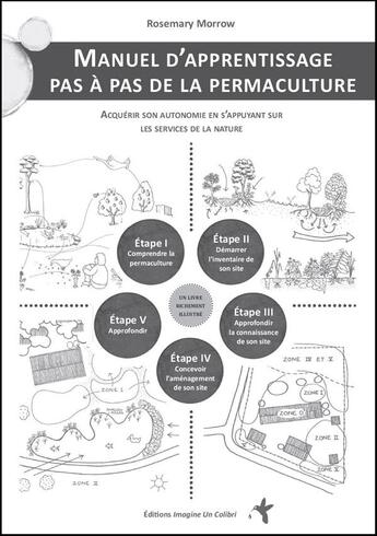 Couverture du livre « Manuel d'apprentissage pas à pas de la permaculture » de Rosemary Morrow aux éditions Imagine Un Colibri