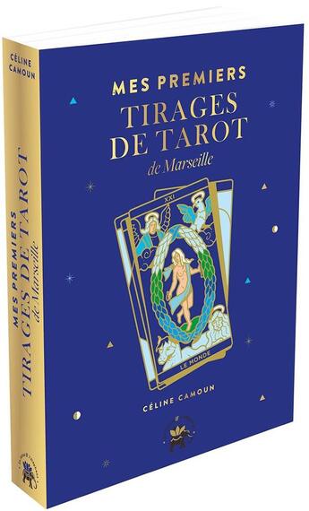 Couverture du livre « Mes premiers tirages de tarot de Marseille » de Celine Camoun aux éditions Le Lotus Et L'elephant