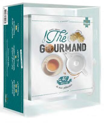 Couverture du livre « Thé gourmand ; coffret ; 40 recettes de mini-pâtisseries » de Juliette Lalbaltry aux éditions Marie-claire