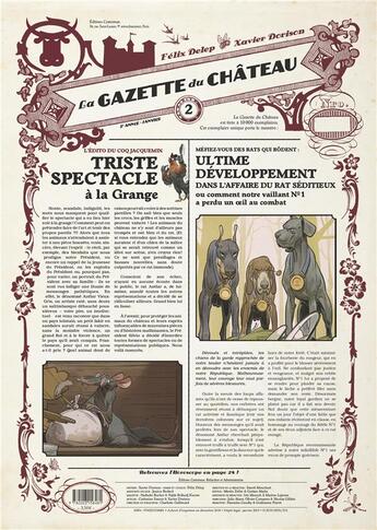 Couverture du livre « Le château des animaux ; la gazette du château n.2 » de La Gazette Des Animaux Collectif aux éditions Casterman