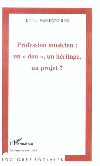 Couverture du livre « Profession musicien : un 