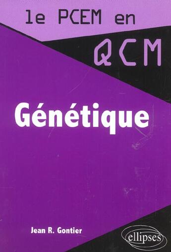 Couverture du livre « Genetique » de Jean Gontier aux éditions Ellipses