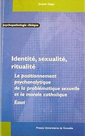 Couverture du livre « Identité, sexualité, ritualité » de  aux éditions Pu De Grenoble