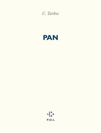 Couverture du livre « Pan » de Christophe Tarkos aux éditions P.o.l