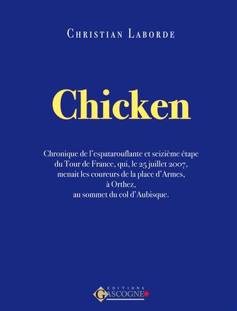 Couverture du livre « Chicken » de Christian Laborde aux éditions Gascogne
