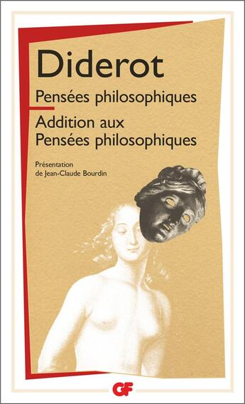 Couverture du livre « Pensées philosophiques ; addition aux pensées philosophiques » de Denis Diderot aux éditions Flammarion
