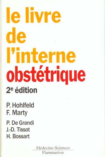 Couverture du livre « Obstetrique » de Hohlfeld Patrick aux éditions Lavoisier Medecine Sciences