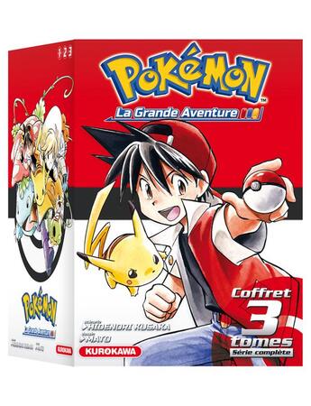 Couverture du livre « Pokémon ; la grande aventure : coffret Tomes 1 à 3 » de Mato et Hidenori Kusaka aux éditions Kurokawa