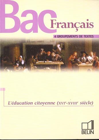 Couverture du livre « Fr.1e educat.citoyenne » de Exelmans aux éditions Belin