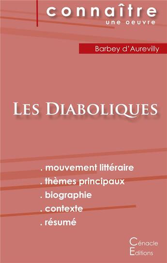 Couverture du livre « Les diaboliques, de Jules Barbey d'Aurevilly » de  aux éditions Editions Du Cenacle