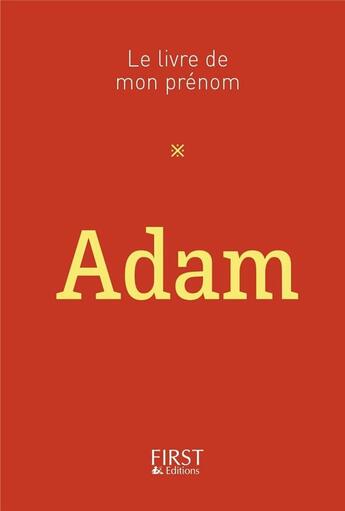 Couverture du livre « Adam » de Jules Lebrun aux éditions First