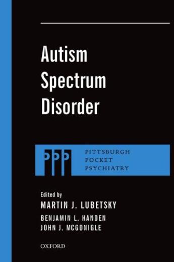 Couverture du livre « Autism Spectrum Disorder » de Martin J Lubetsky aux éditions Oxford University Press Usa