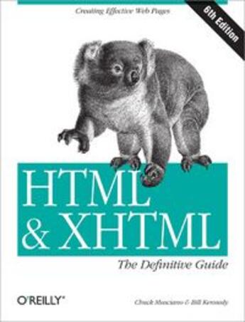 Couverture du livre « HTML & XHTML ; the definitive guide » de Chuck Musciano aux éditions O Reilly