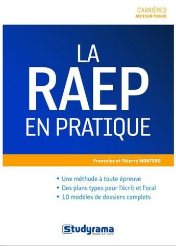 Couverture du livre « La RAEP en pratique » de Francoise Montero aux éditions Studyrama