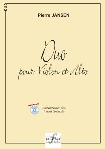 Couverture du livre « Duo pour violon et alto » de Pierre Jansen aux éditions Delatour