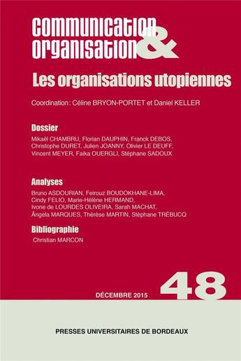 Couverture du livre « Communication Et Organisation » de Keller/Bryon Po aux éditions Pu De Bordeaux