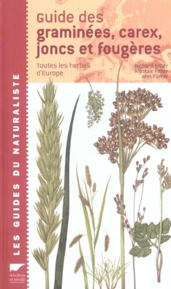 Couverture du livre « Guide Des Graminees, Carex, Joncs Et Fougeres » de Fitter/Fitter/Farrer aux éditions Delachaux & Niestle