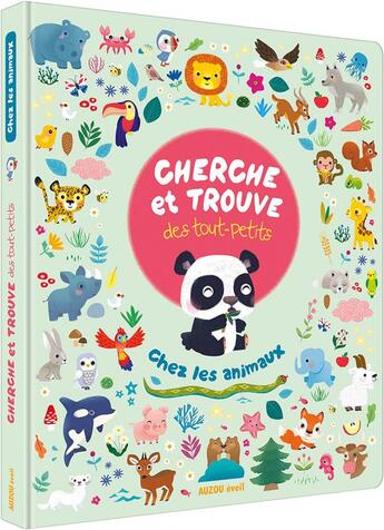 Couverture du livre « Cherche et trouve des tout-petits : chez les animaux » de Sophie Rohrbach aux éditions Auzou