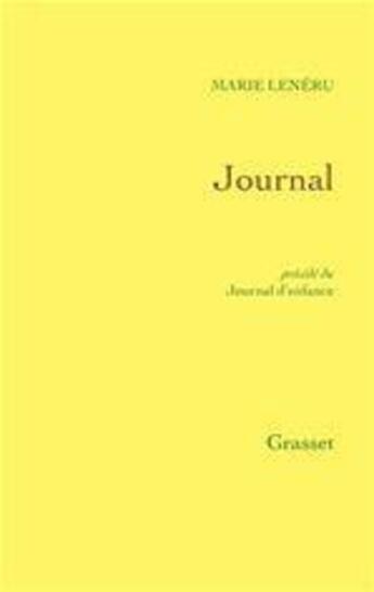 Couverture du livre « Journal » de Leneru-M aux éditions Grasset