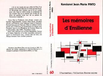 Couverture du livre « Les memoires d'Emilienne » de Komlanvi Jean-Marie Pinto aux éditions L'harmattan