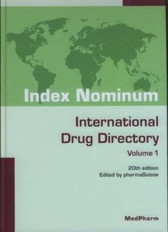Couverture du livre « Index nominum : international drug directory (20th ed.) (2 volumes with cd-rom) » de  aux éditions Wissenschaftlic