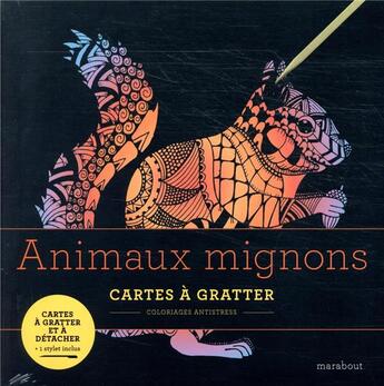 Couverture du livre « Cartes à gratter : animaux mignons » de  aux éditions Marabout