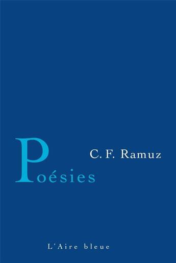 Couverture du livre « Poésies » de Charles-Ferdinand Ramuz aux éditions Éditions De L'aire