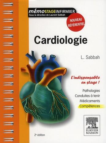 Couverture du livre « Cardiologie ; l'indispensable en stage (2e édition) » de Laurent Sabbah aux éditions Elsevier-masson