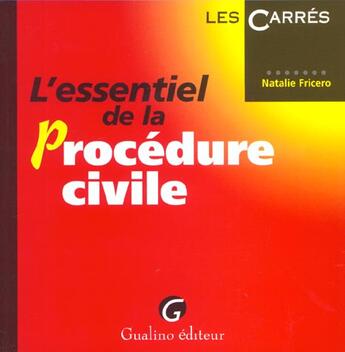 Couverture du livre « Essentiel de la procedure civile. (l') » de Natalie Fricero aux éditions Gualino