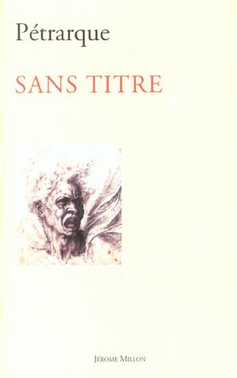 Couverture du livre « Sans titre » de Petrarque/ aux éditions Millon